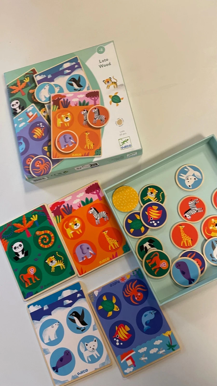 Djeco loto Wood juego de asociación maternal nuevo – photo 5